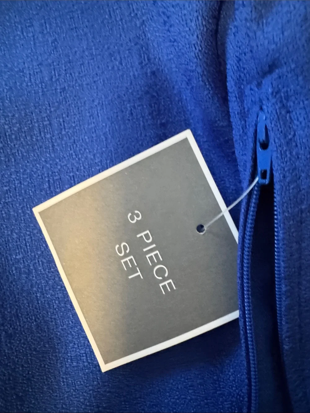3 pice Set- Sag Harbor Royal Blue Short-Sleeve Pant Suit Set